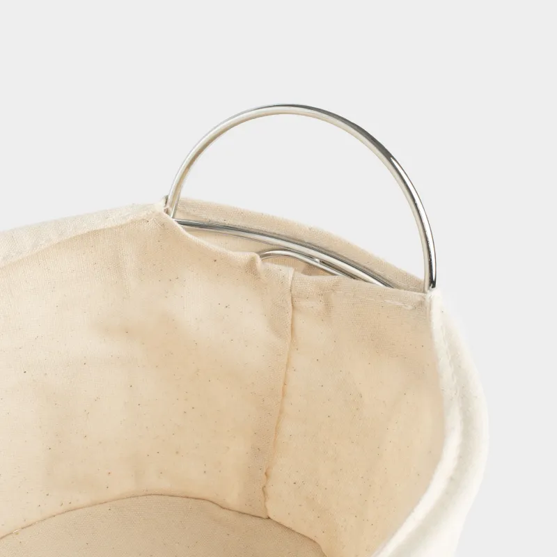 Нан себеті, 30х21 см, мақта/болат, сопақ, күміс, нан, Twist silver, image-4