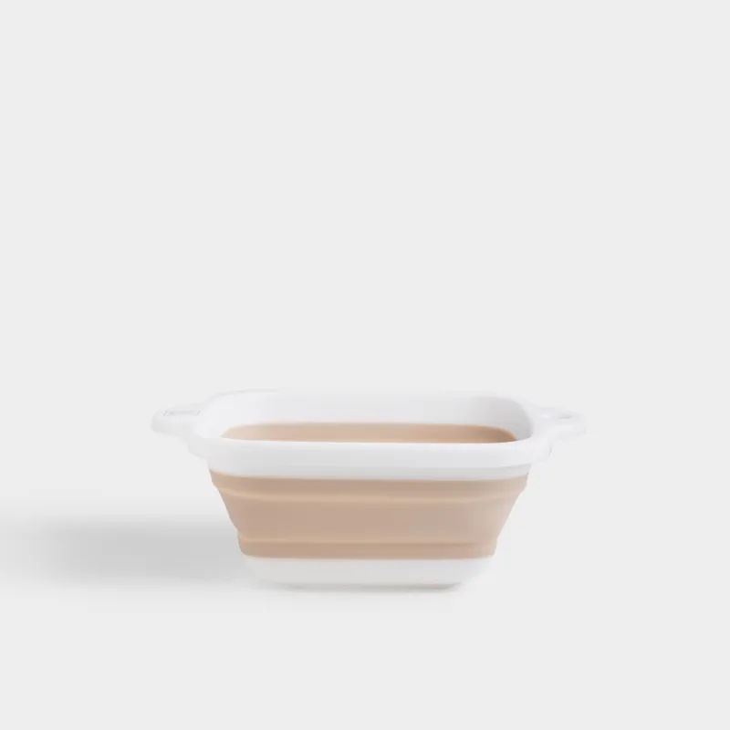 Дуршлаг, 26х26 см, жиналмалы, пластик/резеңке, төртбұрыш, сарғылт-қоңыр, Foldaway