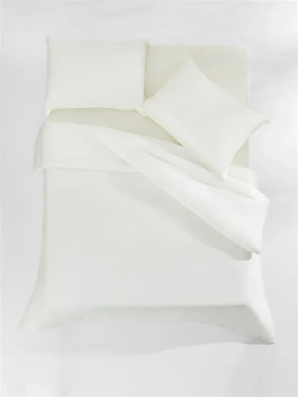 КПБ евро, бамбук, слоновая кость, Pure bamboo, image-1