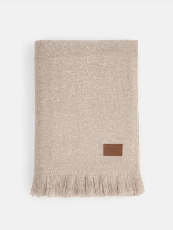 Көрпе, 130х170 см, шашағы бар, полиэстер, ашық қоңыр, Neutral, image-0