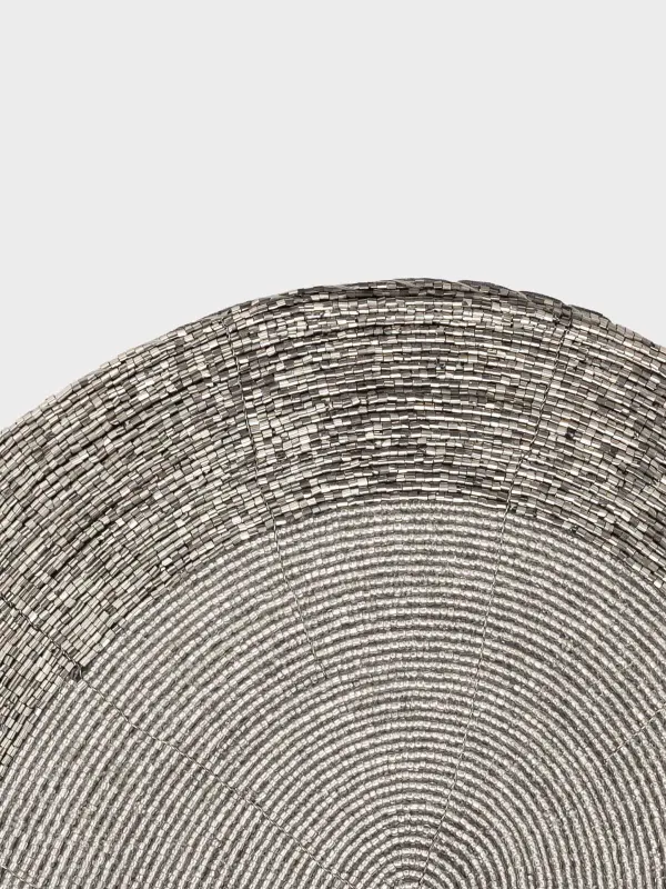 Аспаптарға арналған майлық, 31х41 см, моншақтар, сопақ, күміс-сұр, Shiny beads, image-3