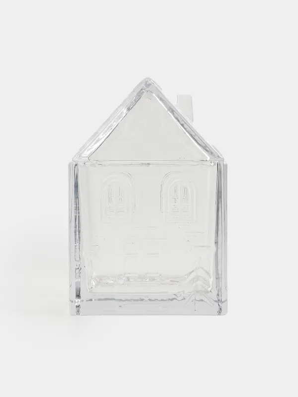 Емкость для хранения, 11х17 см, 850 мл, стекло, Дом, House shape, image-2