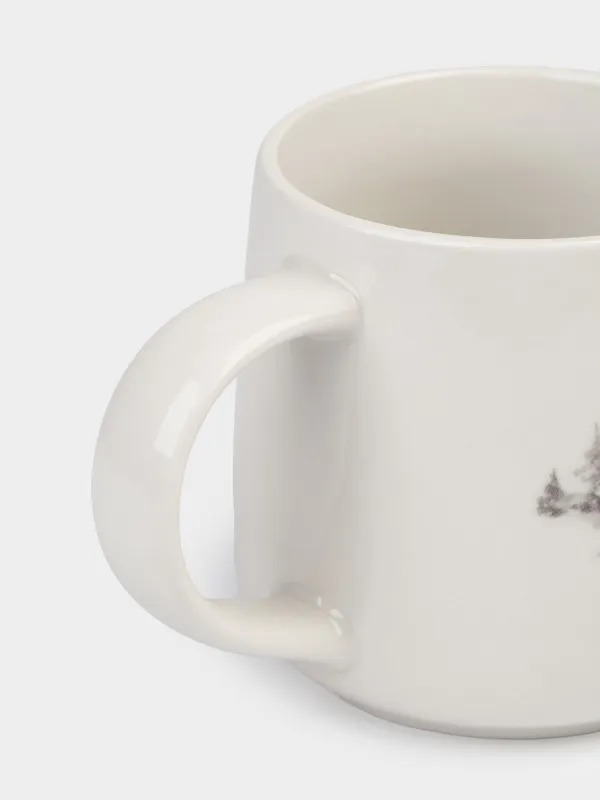 Кружка, 400 мл, Олень в снежном лесу, Woodland story, image-2