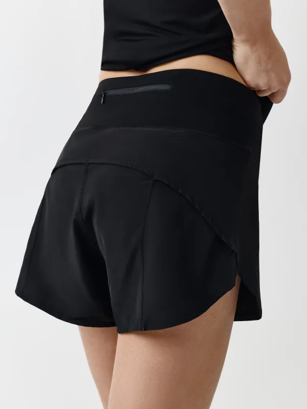 Әйелдер шорттары, спорттық, өлшемі S, нейлон/спандекс, қара, Saule, image-3