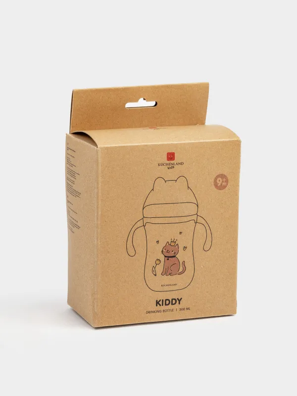 Ішуге арналған бөтелке, балаларға арналған, 350 мл, тритан, қызғылт, Мысық, Kiddy, image-6