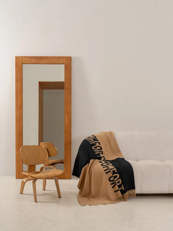 Жамылғы, 130х170 см, шашағы бар, полиэстер, сарғылт-қоңыр және қара, Comfort, Soft home, image-7