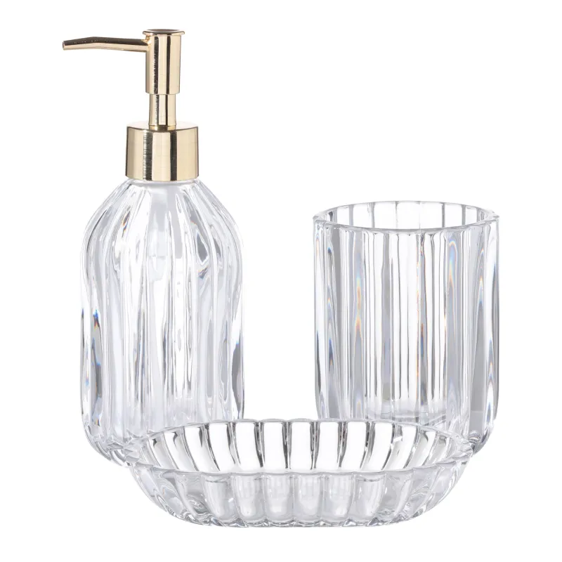 Жуынатын бөлме жиынтығы, 3 PR, шыны / пластик, Alala, image-0