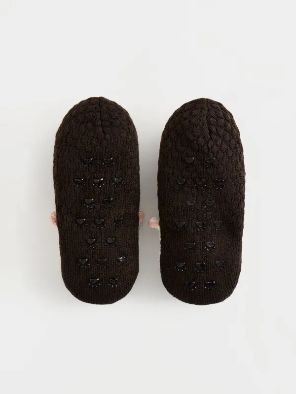 Әйелдер шұлықтары, үйге арналған, өлшемі 36-38, акрил/шерпа, қоңыр, Кірпі, Funny warm, image-2