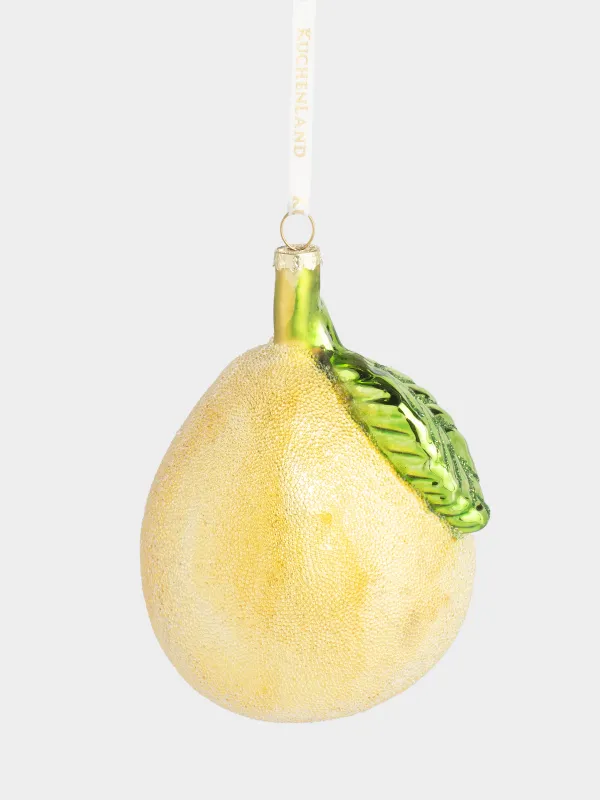 Шырша ойыншығы, 11 см, шыны, сары, Алмұрт, Fruits, image-1