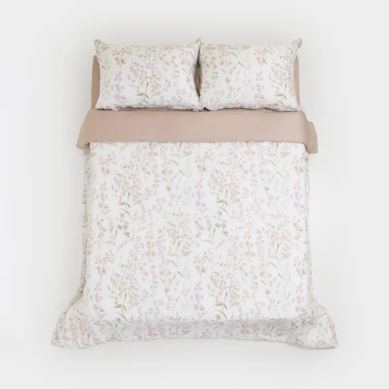 КПБ евро, тенсель 300 ТС, молочно-бежевый, Ветви, Tencel