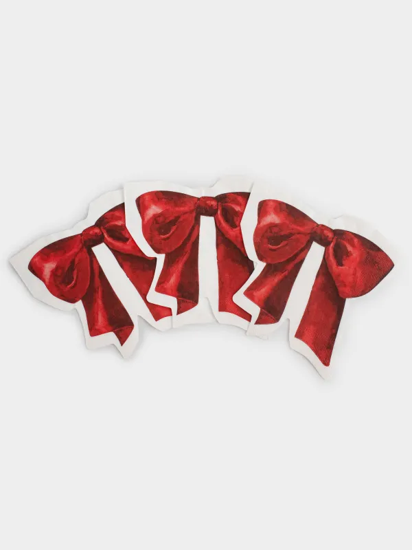 Қағаз майлықтар, 30х30 см, 20 дана, пішінді, сұр, Қызыл бантик, Christmas traditions, image-2