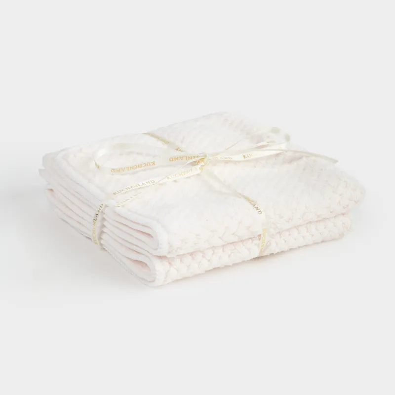 Полотенце, 30х30 см, 2 шт, флис, молочное, Ratine, image-0