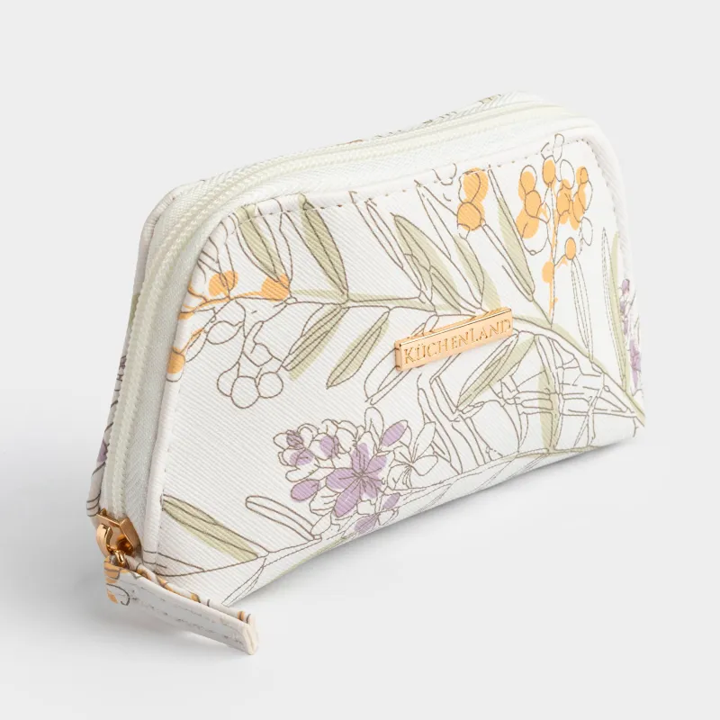 Косметичка, 15х9 см, полиуретан, белая, Мимоза, Isadora, image-2