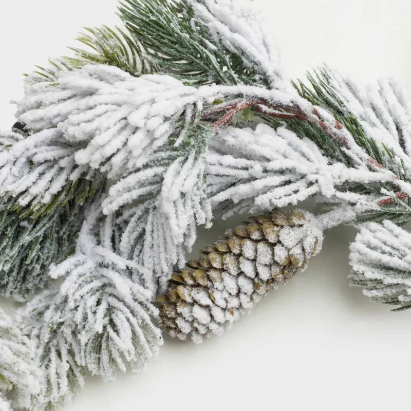 Сәндік гирлянд, 1,3 м, пластмасса/пенопласт, Бұтақтардағы көк жидектер мен шырша бүршіктері, Blue berry, image-3