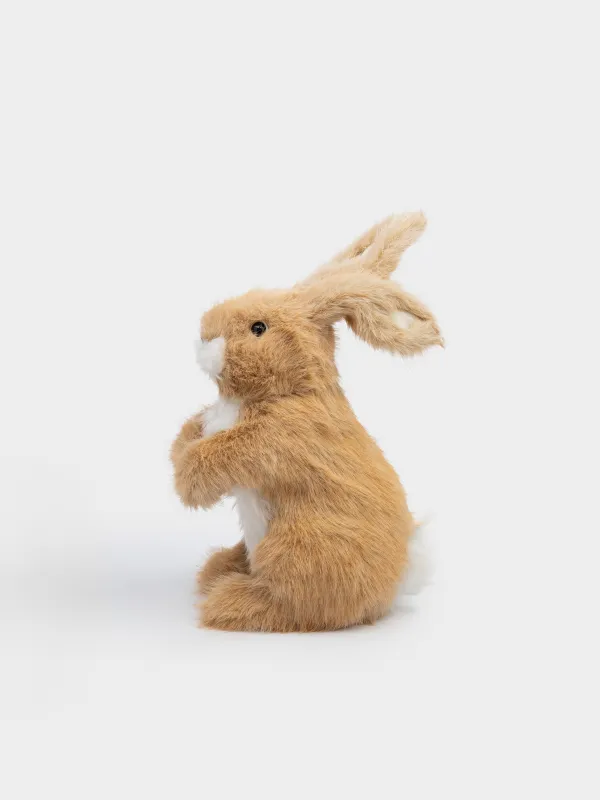 Сәндік бұйым, 16х26 см, жасанды үлбір, сарғылт-қоңыр, Қоян, Rabbit, image-1