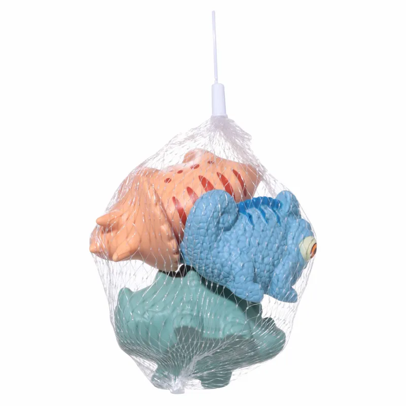 Набор игрушек для купания, 3 пр, ПВХ, цветной, Хамелеон/Динозавр/Крокодил, Kiddy, image-1