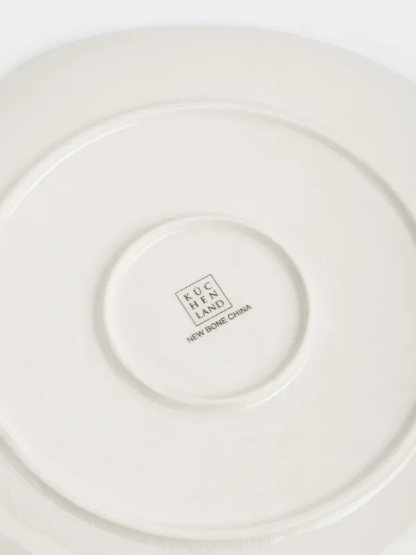 Түскі ас тәрелкесі, 27 см, фарфор N, сүт түстес, Кракелюрдегі шалғынды гүлдер, Floral meadow, image-4