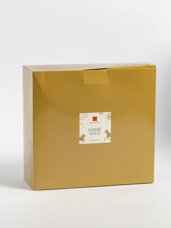 Статуэтка, 16х15 см, полирезин, золотистая, Лошадь, Horse gold, image-4