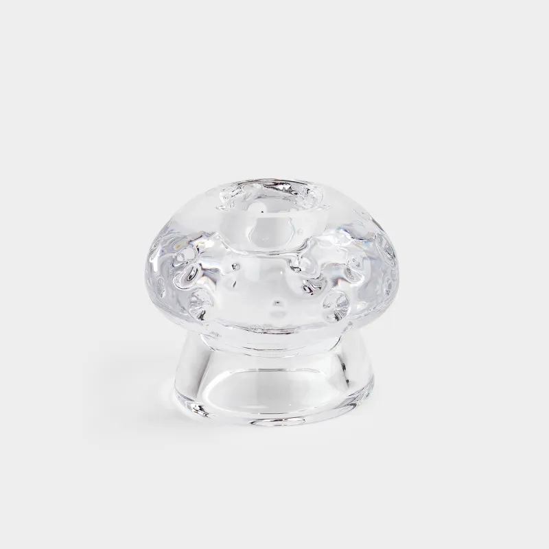 Шам ұстағыш, 6 см, жұқа шамға арналған, шыны, Саңырауқұлақ, Clear