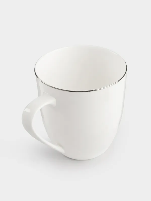 Кружка, 450 мл, 6 шт, фарфор F, белая, Ideal silver, image-2