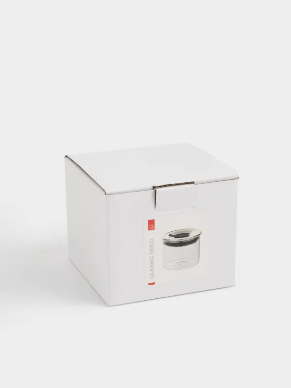Сусымалы өнімдерге арналған құты, 500 мл, шыны Б/пластик, Алтын қақпақ, Classic gold, image-3