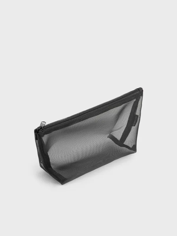 Косметикалық сөмке, 24х14 см, полиэстер, қара, тор, Easy Travel, image-3