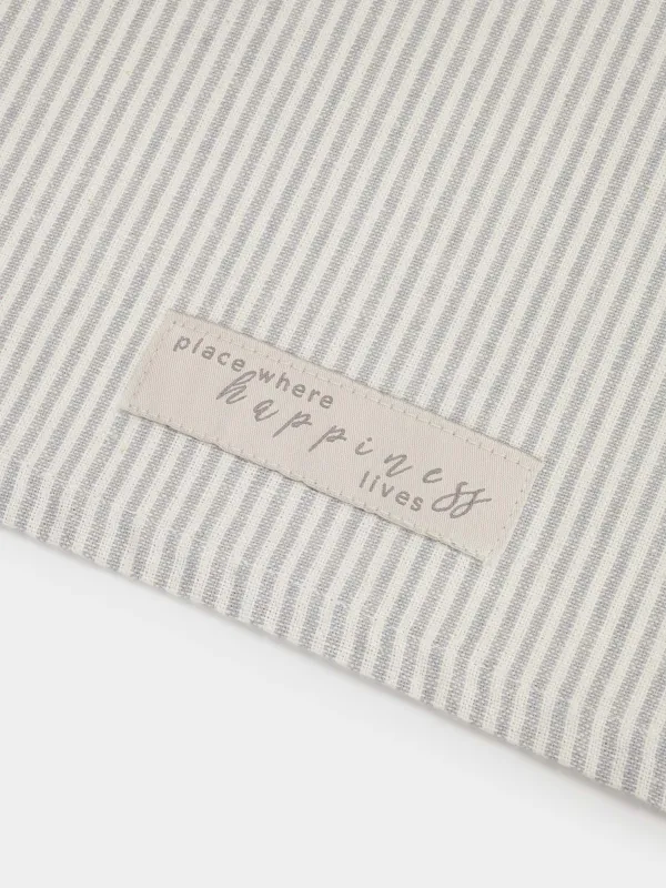 Полотенце кухонное, 40х60 см, 2 шт, хлопок, бежевое/серое, Place where happiness lives, Stripe, image-6