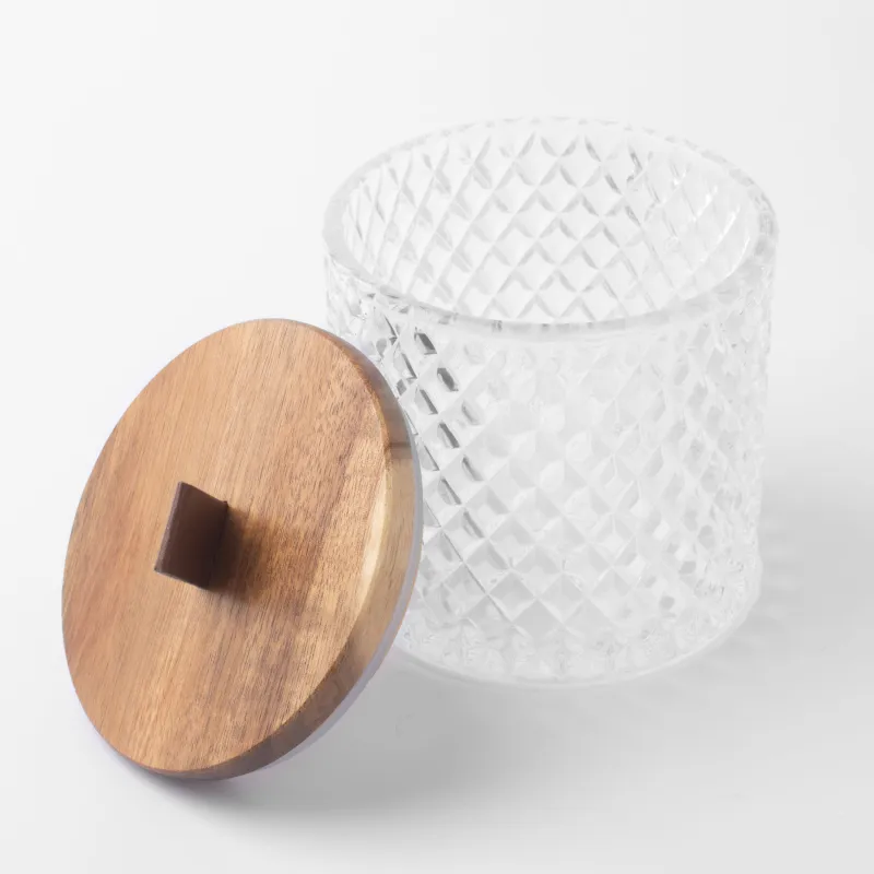 Конфетница, 11х11 см, с крышкой, стекло Р/дерево, Naiad, image-2
