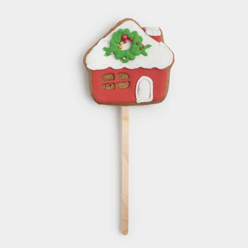 Пряник, 40 гр, глазурленген, шоколадты, таяқшада, қызыл, Үй, Prani