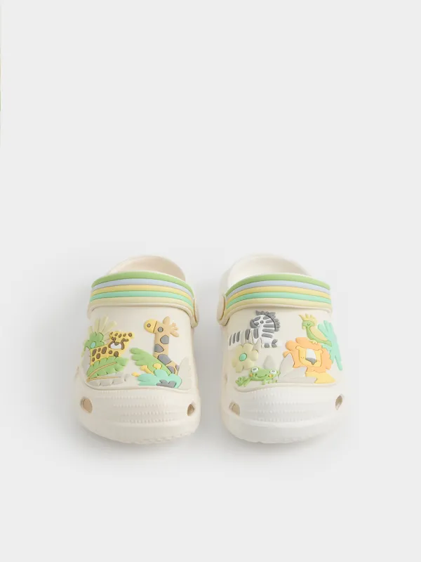 Балаларға арналған сабо, өлшемі 24, ЭВА, сарғылт-қоңыр, Жануарлар, Kids sabot, image-5