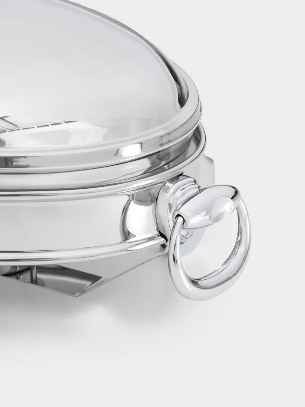 Блюдо с подогревом, 42х25 см, стекло Т/сталь, овальное, Acero, image-4