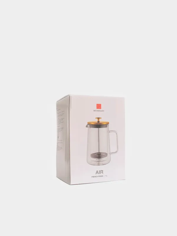 Француз прессі, 1 л, пайдаланылған Шыны / Болат, Air, image-5