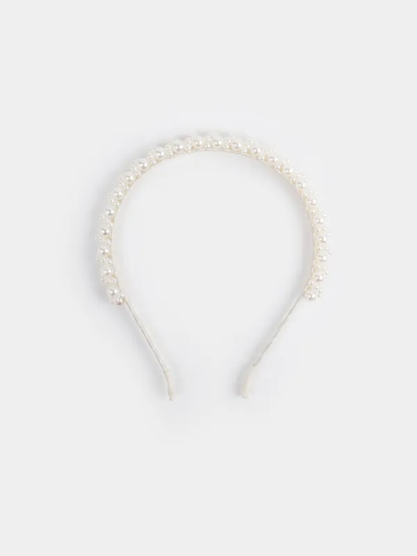 Тоғыншақ, 13х16 см, пластик/металл, сүт түстес, моншақтар, Hairstyle, image-0