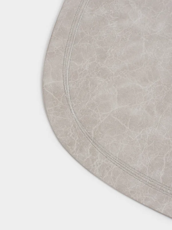 Салфетка под приборы, 33х40 см, ПВХ, фигурная, светло-серая, Rock, image-3