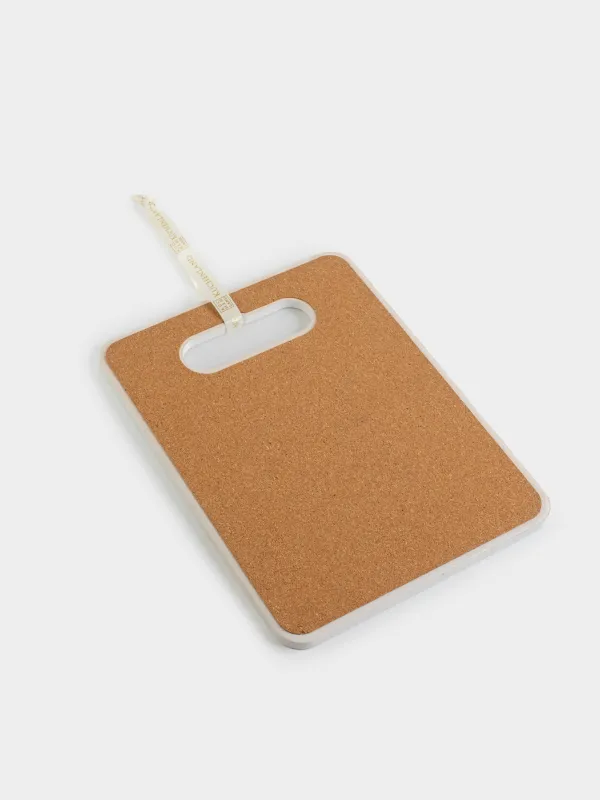 Ыстыққа арналған тұғыр, 17х24 см, керамика/тығын, тікбұрыш, Жылқы және үйлер, Snow sparks, image-2