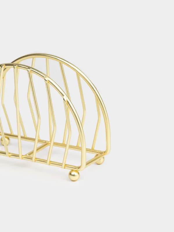 Майлық ұстағыш, 13 см, металл, алтын, жартылай шеңбер, twist gold, image-3