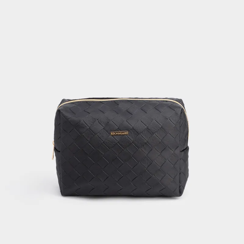 Косметикалық сөмке, 27х17 см, полиуретан, қара, Sennit