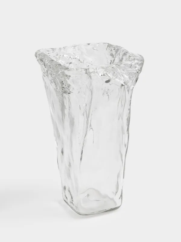 Ваза для цветов, 30 см, стекло, Frozen surge, image-1