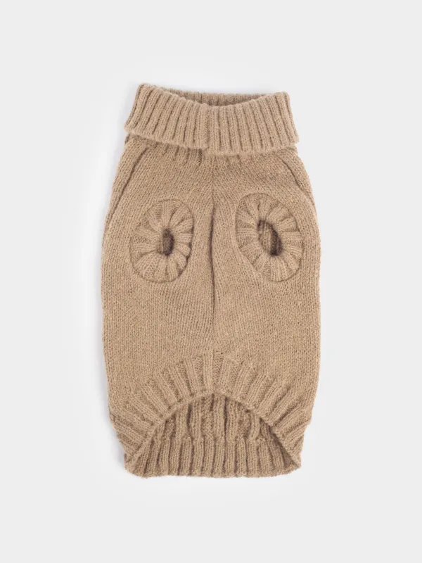 Жануарлар свитері, 38 см, өлшемі М, полиэстер, қоңыр, Өрімдер, Fashion pet, image-1