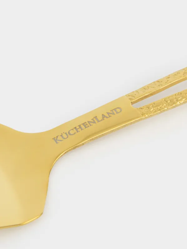 Лопатка для торта, 30 см, сталь, золотистая, Viron gold, image-3