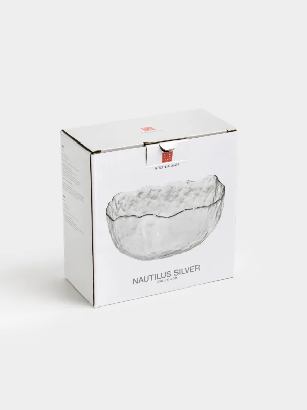 Кесе, 13х6 см, шыны, күміс жиектері бар, Nautilus silver, image-5