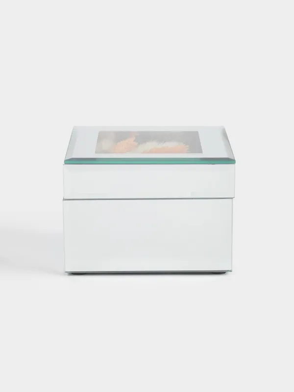 Шкатулка для украшений, 12х12 см, стекло, зеркальная, Сухоцветы, Glossy, image-3