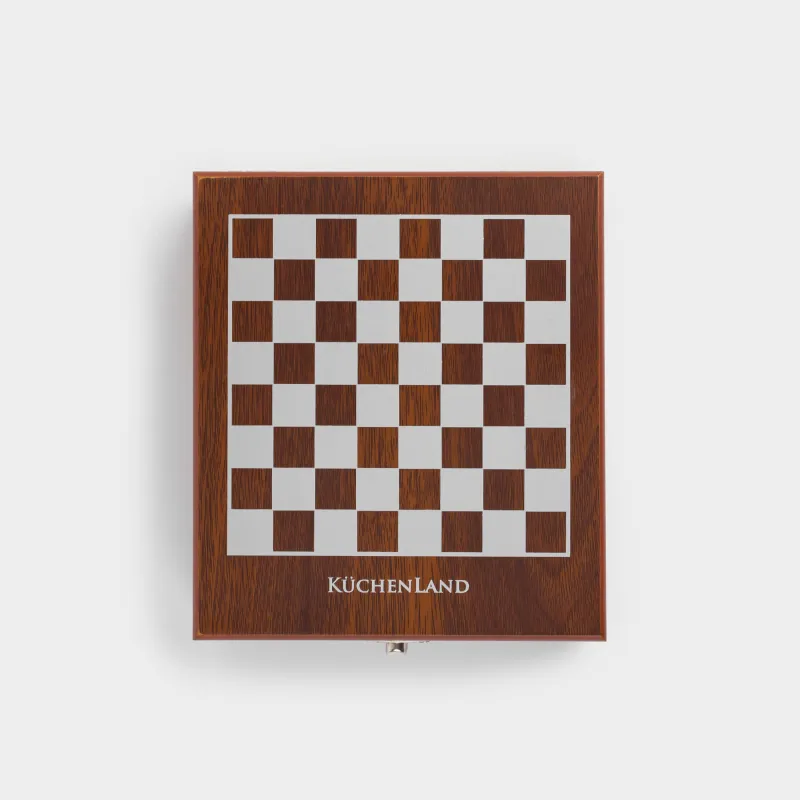 Үстел ойындарының жиынтығы, 17х15 см, карталар/сүйектер/шахмат, ағаш/пластик, Sabal, image-5