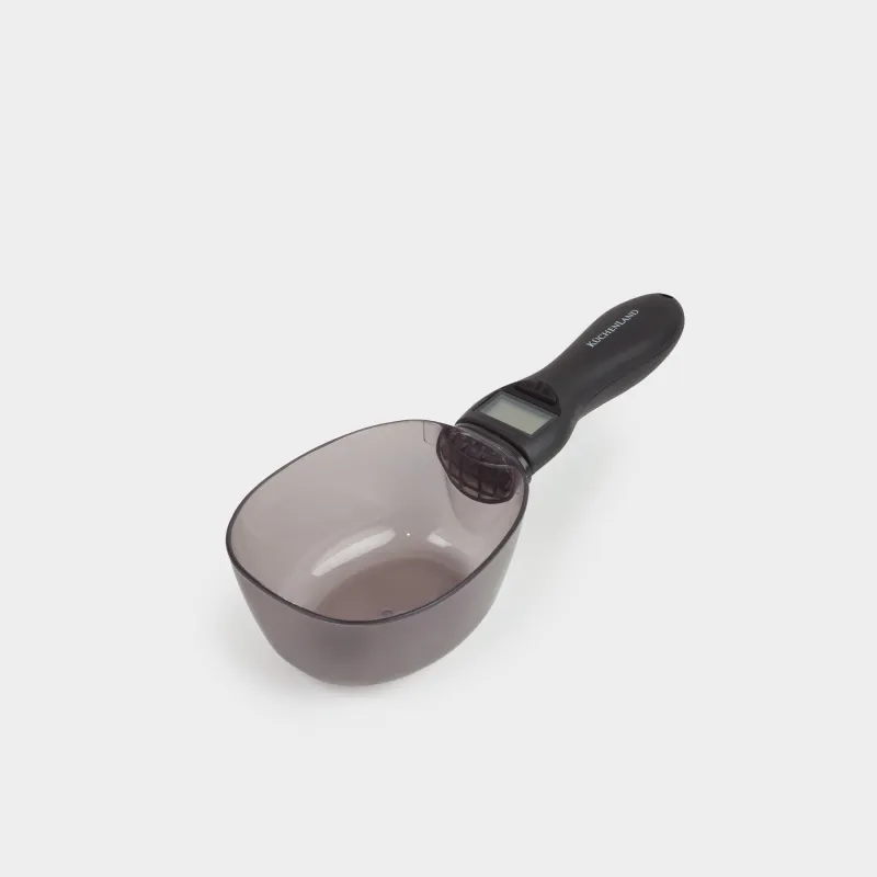 Таразы-қасық, үй жануарларына арналған тағам үшін, 23х9 см, электронды, пластик, қара, Pet