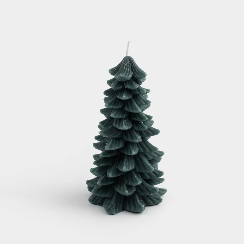 Свеча, 15 см, зеленая, Елка, Fir candle