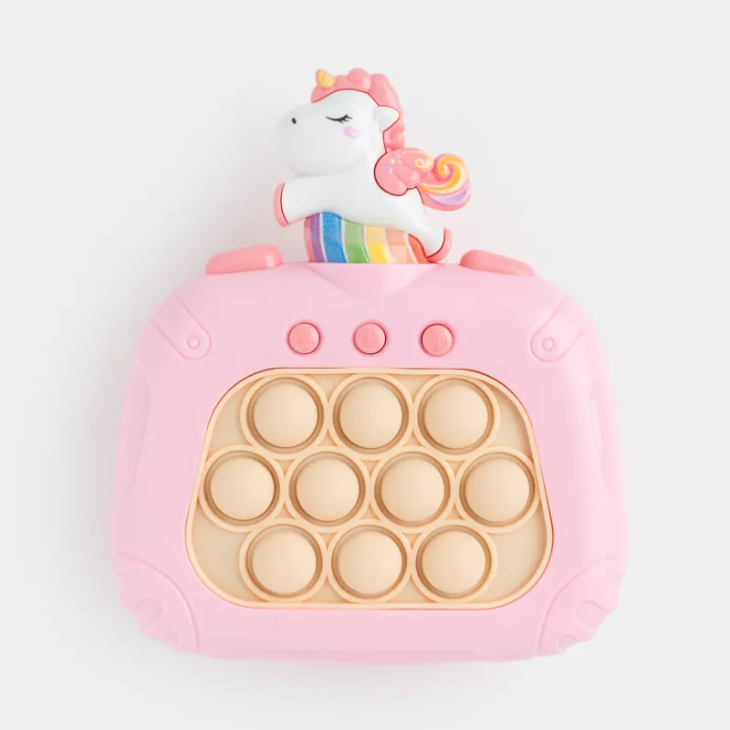 Дамытушы ойыншық, антистресс, 12х14 см, электронды, пластик, қызғылт, Бір мүйізді, Unicorn