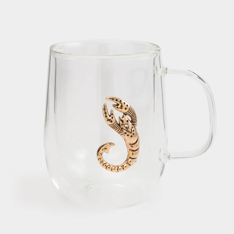 Саптыаяқ, 350 мл, металлдан жасалған шыны, алтын, Сарышаян, Air zodiac, image-0