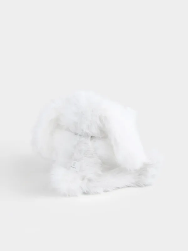 Игрушка, 36 см, мягкая, с подвижными лапами, полиэстер, белая, Заяц, Rabbit, image-1