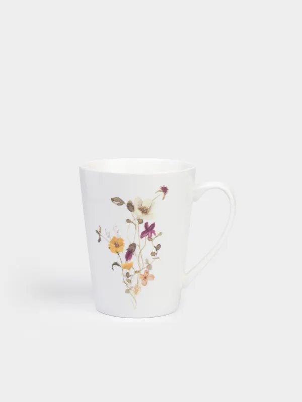 Саптыаяқ, 420 мл, фарфор N, ақ, Сары гүлдер, Floweri, image-0