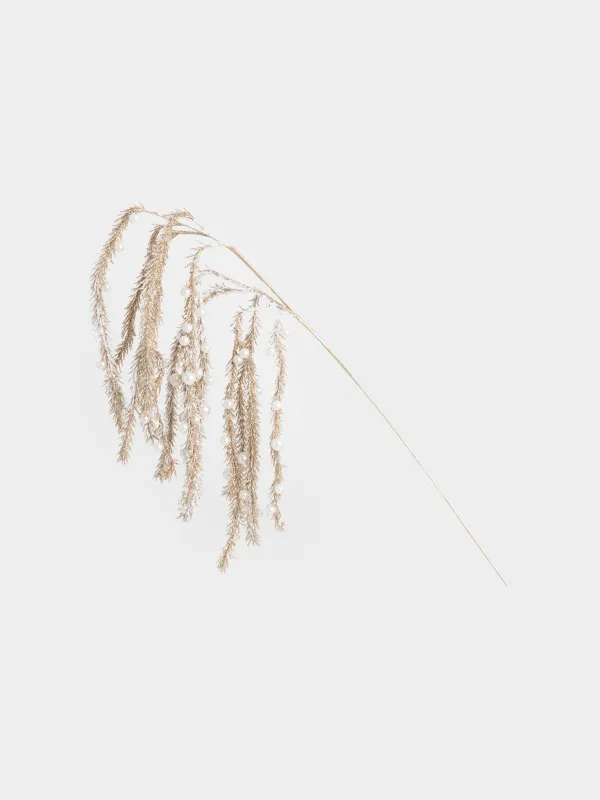 Ветка декоративная, 60 см, Золотистый амарант с бусинами, Amarant decor, image-0